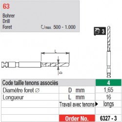 6327-3 - Forets pour tenons Head Master/Pin Master taille 4 (longs)