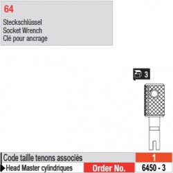 6450-3 - Clés pour ancrage de tenons Head Master cylindriques taille 1