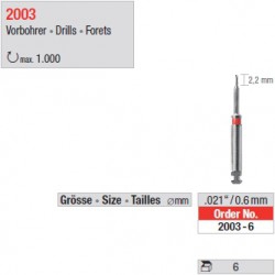 2003-6 - Forets pour tenons 0,6mm