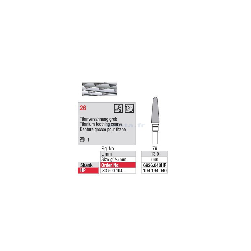 Fraise en carbure - 6926.040HP