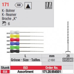 171.28.654 SO1 - Assortiment de broches "K" - longues - diam. fin 