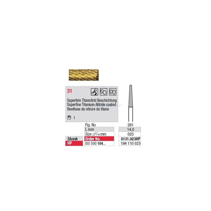 Fraise en carbure - 0131.023HP
