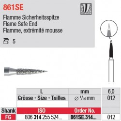 861SE.314.012- Instrument diamanté - Flamme, extrémité mousse
