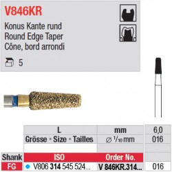  V846KR.314.016 - DIACUT - Cône, bord arrondi 