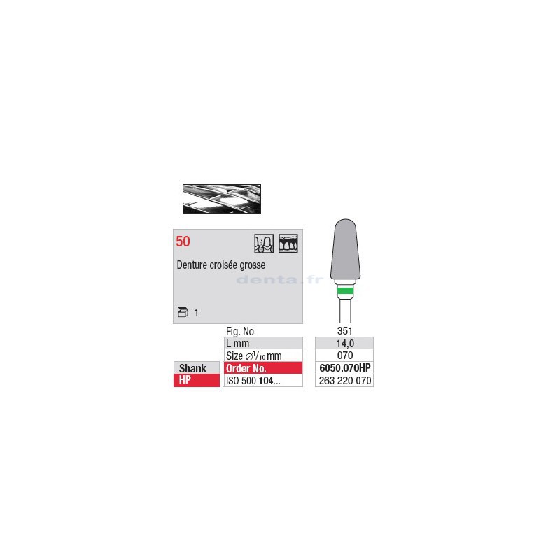 Fraise en carbure - 6050.070HP
