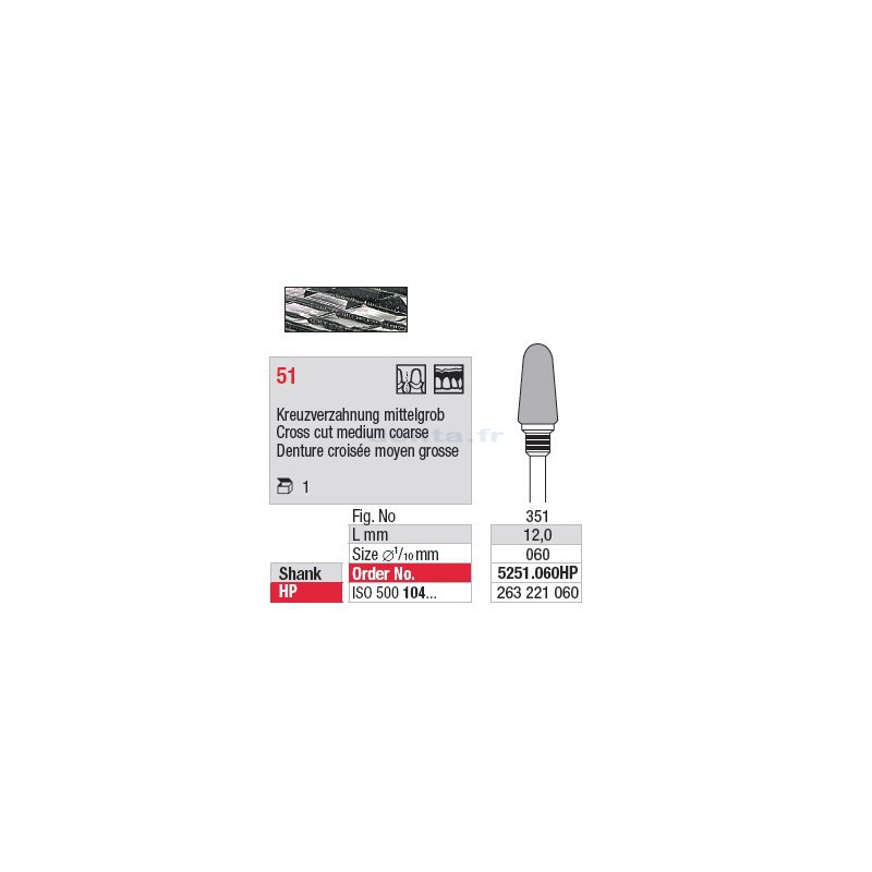 Fraise en carbure - 5251.060HP