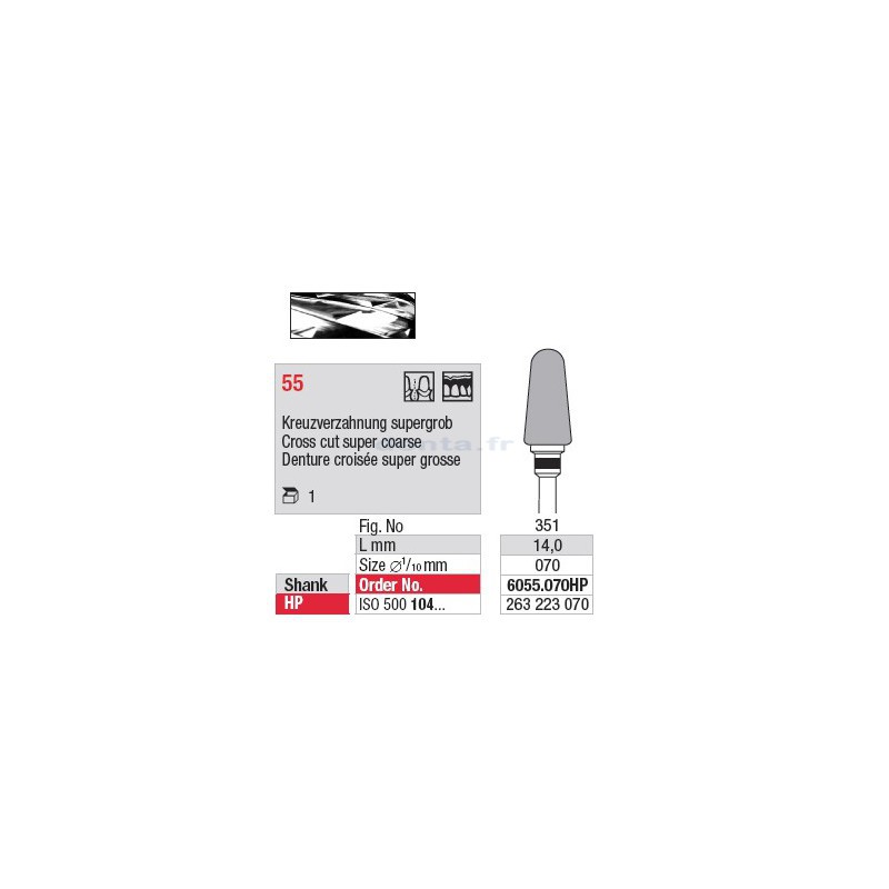 Fraise en carbure - 6055.070HP