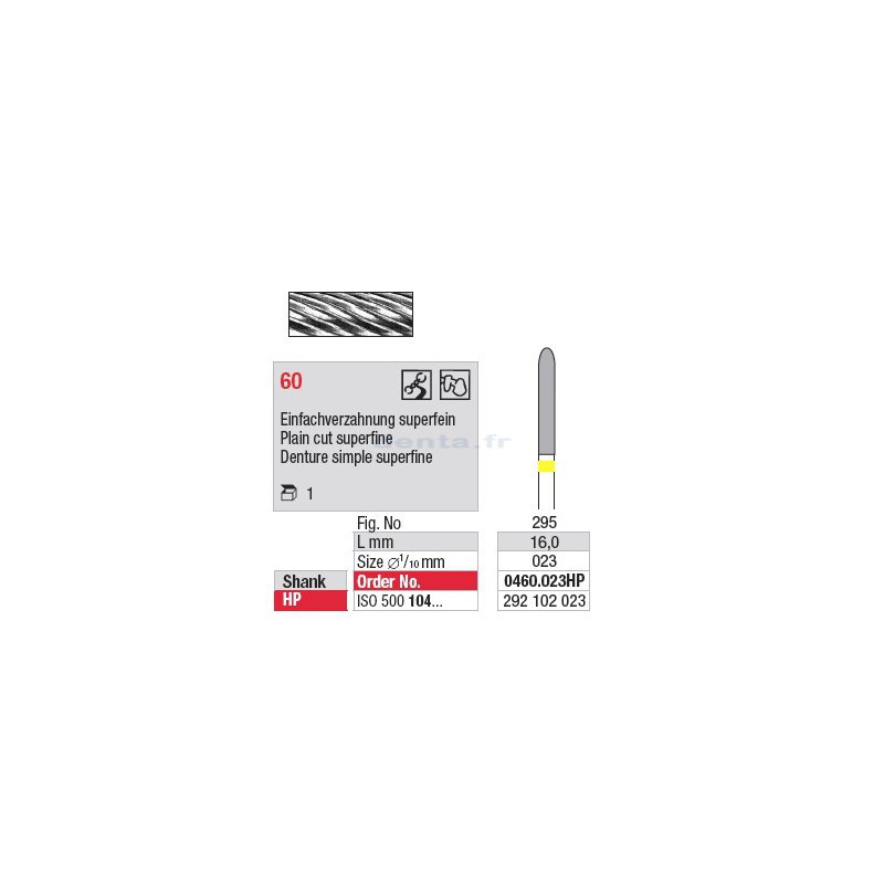 Fraise en carbure - 0460.023HP