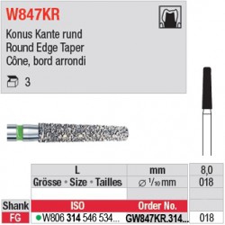  GW847KR.314.018 - White Tiger - Cône, bord arrondi 