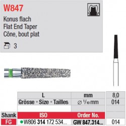  GW847.314.014 - White Tiger - Cône, bout plat 