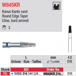  W845KR.314.016 - White Tiger - Cône, bord arrondi 