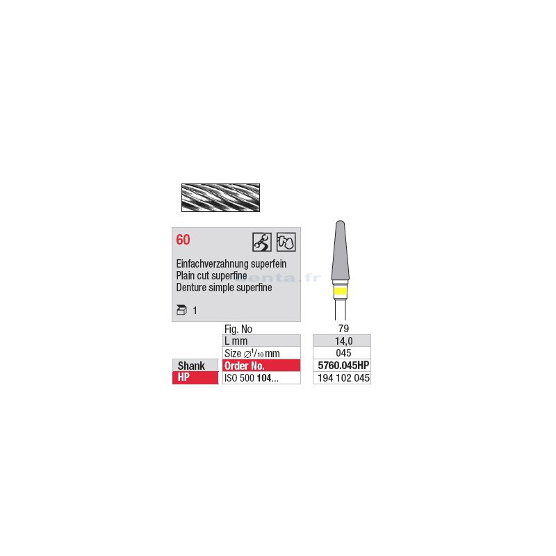 Fraise en carbure - 5760.045HP