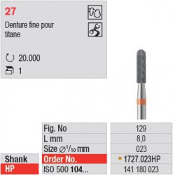 1727.023HP - fraise carbure VZ27