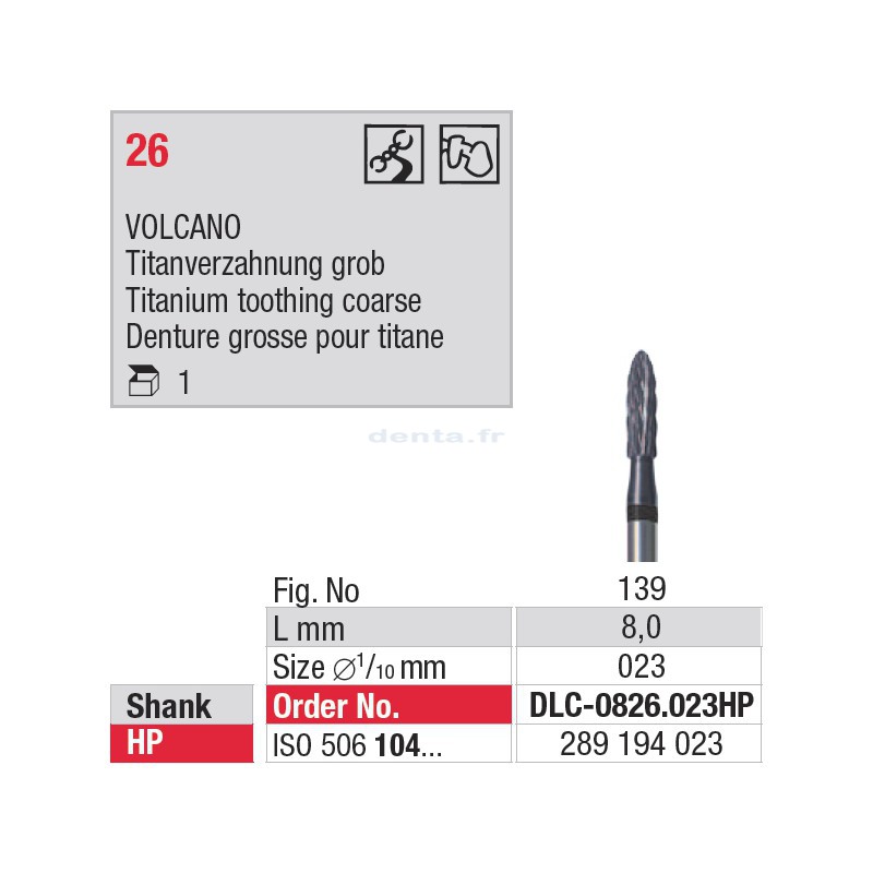 DLC-0826.023HP Volcano denture 26