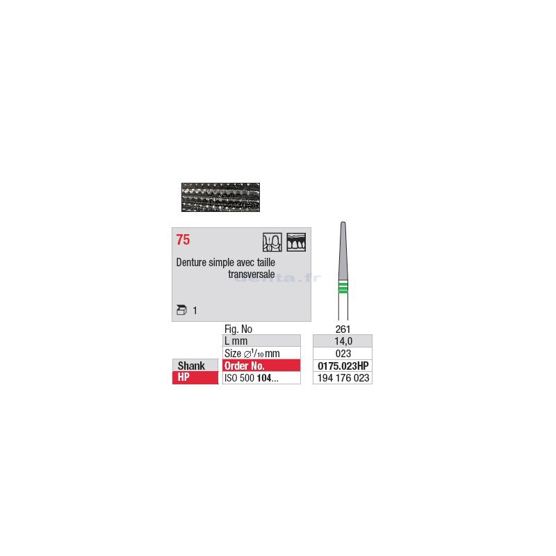 Fraise en carbure - 0175.023HP