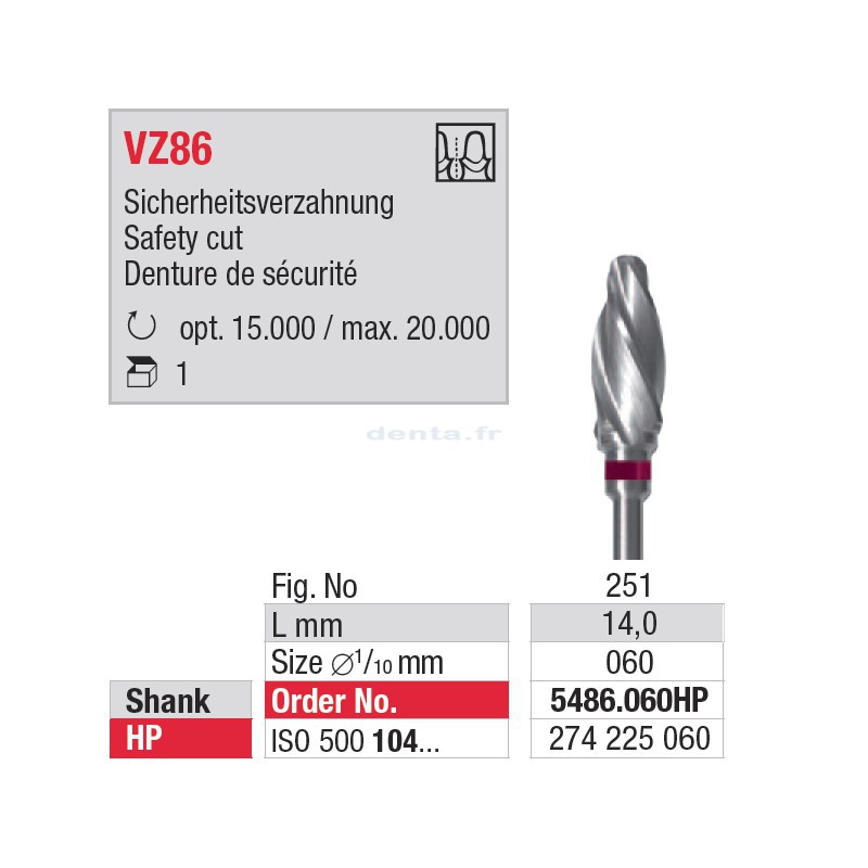 5486.060HP - VZ86 - denture de sécurité