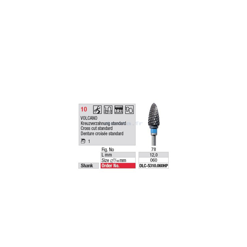 Fraise à Volcano - DLC-5310.060HP