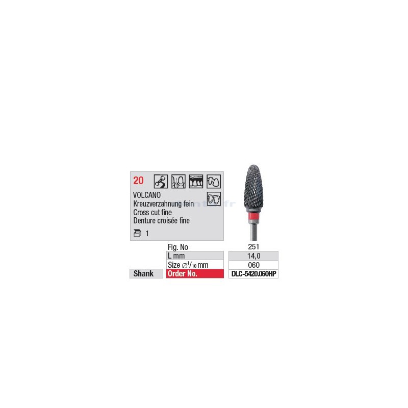 Fraise à Volcano - DLC-5420.060HP