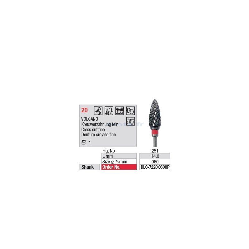 Fraise à Volcano - DLC-7220.060HP