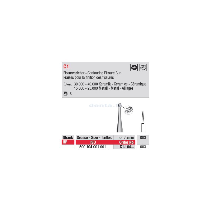 Fraise à finir - C1.104.003