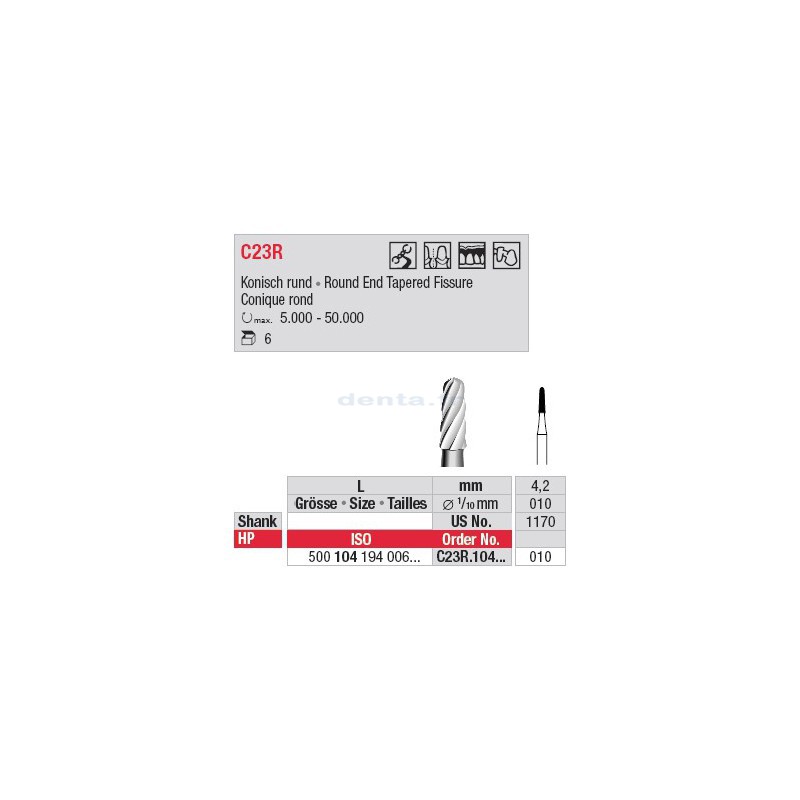 Fraise à finir - C23R.104.010