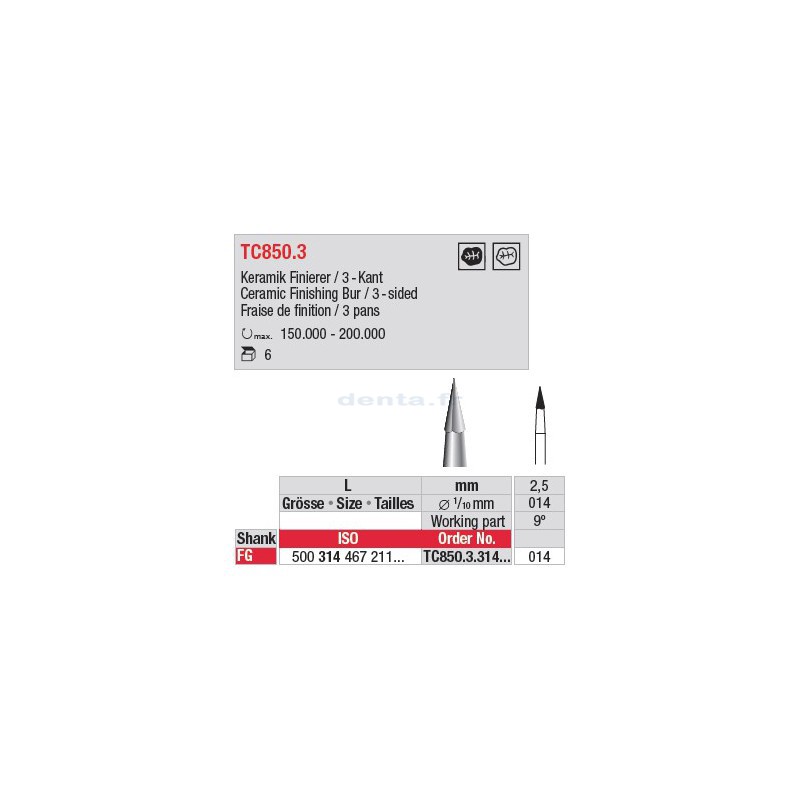 Fraise à finir - TC850.3.314.014