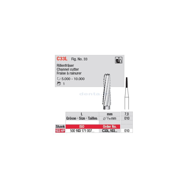 Fraise à rainurer - C33L.103.010