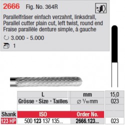 Fraise parallèle denture simple, à gauche - 2666.123.023