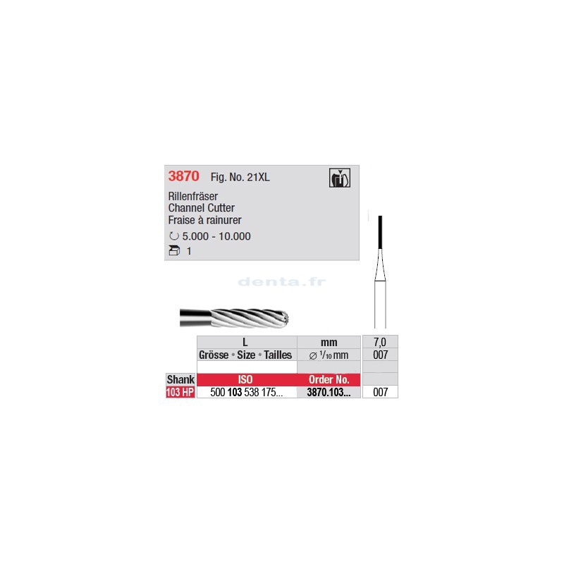 Fraise à rainurer - 3870.103.007