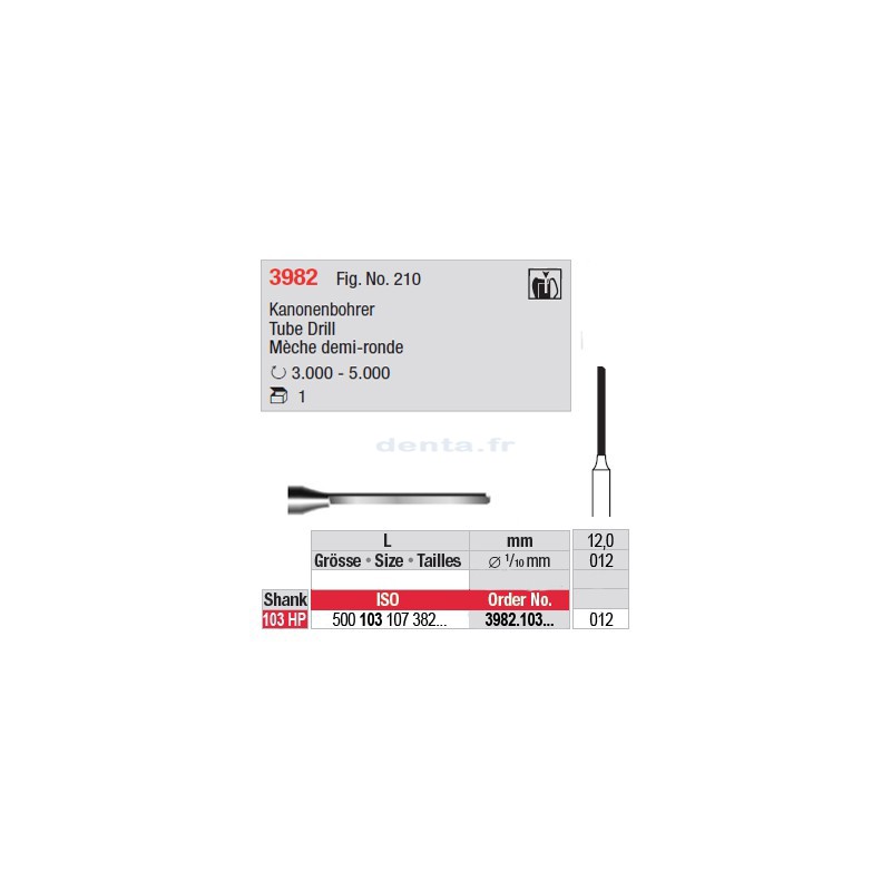 Mèche demi-ronde - 3982.103.012