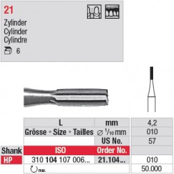 Fraise en acier cylindrique - 21.104.010
