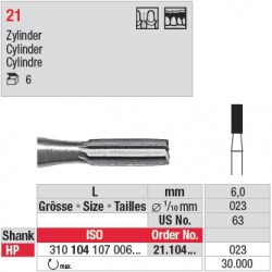 Fraise en acier cylindrique - 21.104.023