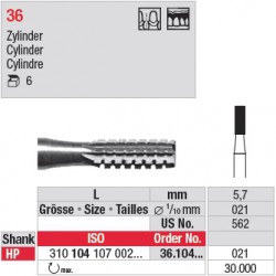 Fraise en acier cylindrique - 36.104.021