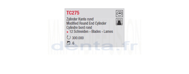 TC275 - Cylindre bord rond