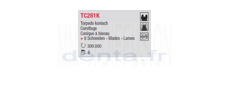 TC281K - Conique à biseau