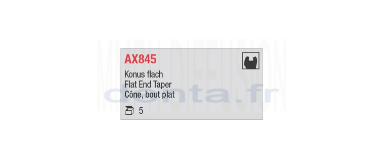 AX845 - cône, bout plat