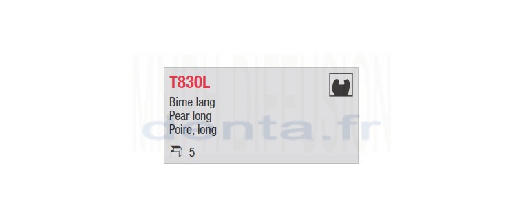 T830L - poire, long