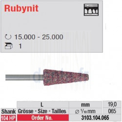 Fraise Rubynit cône bout plat - 3103.104.065