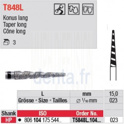 Diamant Turbo cône long (très gros grain) - T5848L.104.023