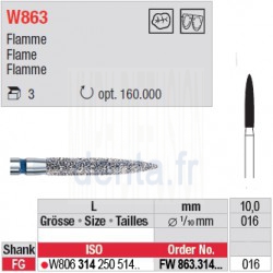 Diamant WhiteTIGER flamme (grain fin) - FW863.314.016