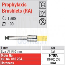  Prophylaxis Brushlets (RA) - hard - 1475RA 