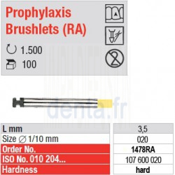  Prophylaxis Brushlets (RA) - hard - 1478RA 