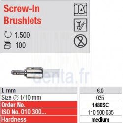  Screw-In Brushlets  - medium - 1480SC 