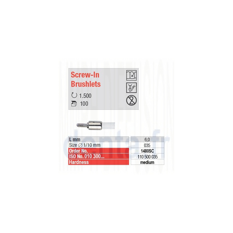  Screw-In Brushlets  - medium - 1480SC 
