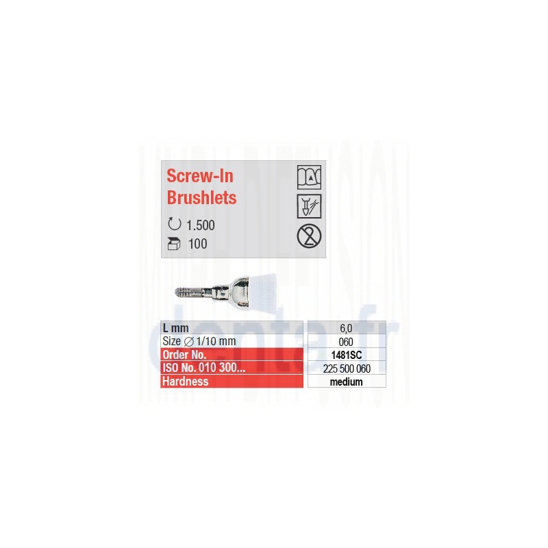  Screw-In Brushlets  - medium - 1481SC 