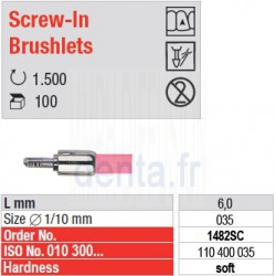  Screw-In Brushlets  - soft - 1482SC 