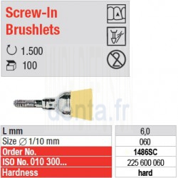  Screw-In Brushlets  - hard - 1486SC 