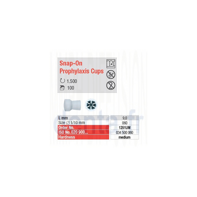  Snap-On Prophylaxis Cups - 1251UM 