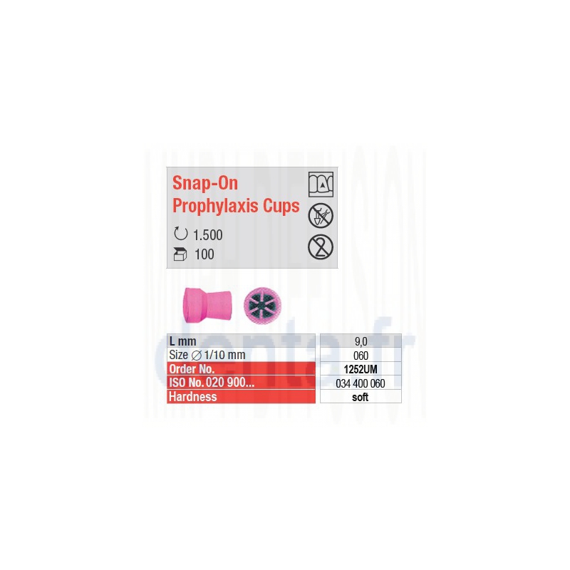  Snap-On Prophylaxis Cups - 1252UM 