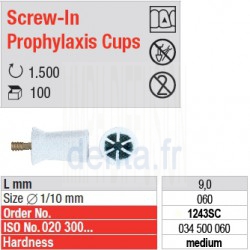  Screw-In Prophylaxis Cups - 1243SC 